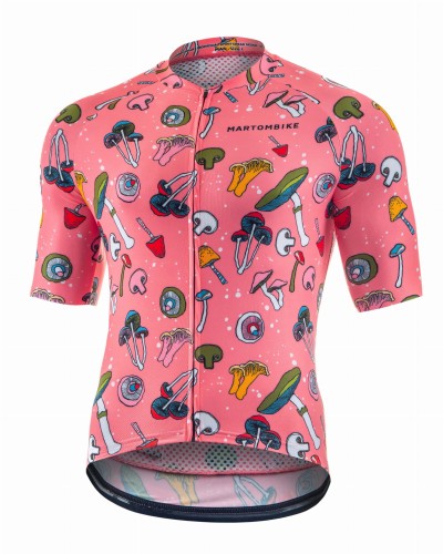 Koszulka kolarska męska 213  grzybki pink (1).jpg
