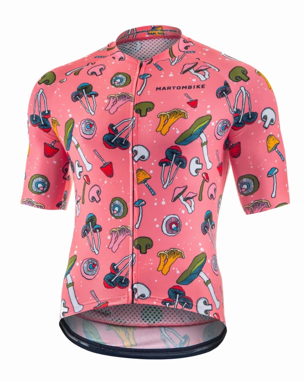 Koszulka kolarska męska 213  grzybki pink (1).jpg